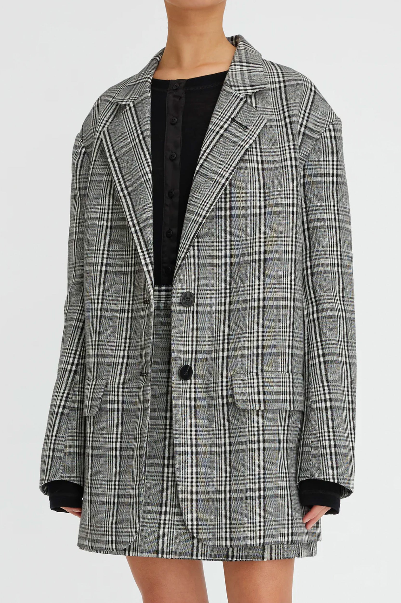 Leo Blazer in Black Check