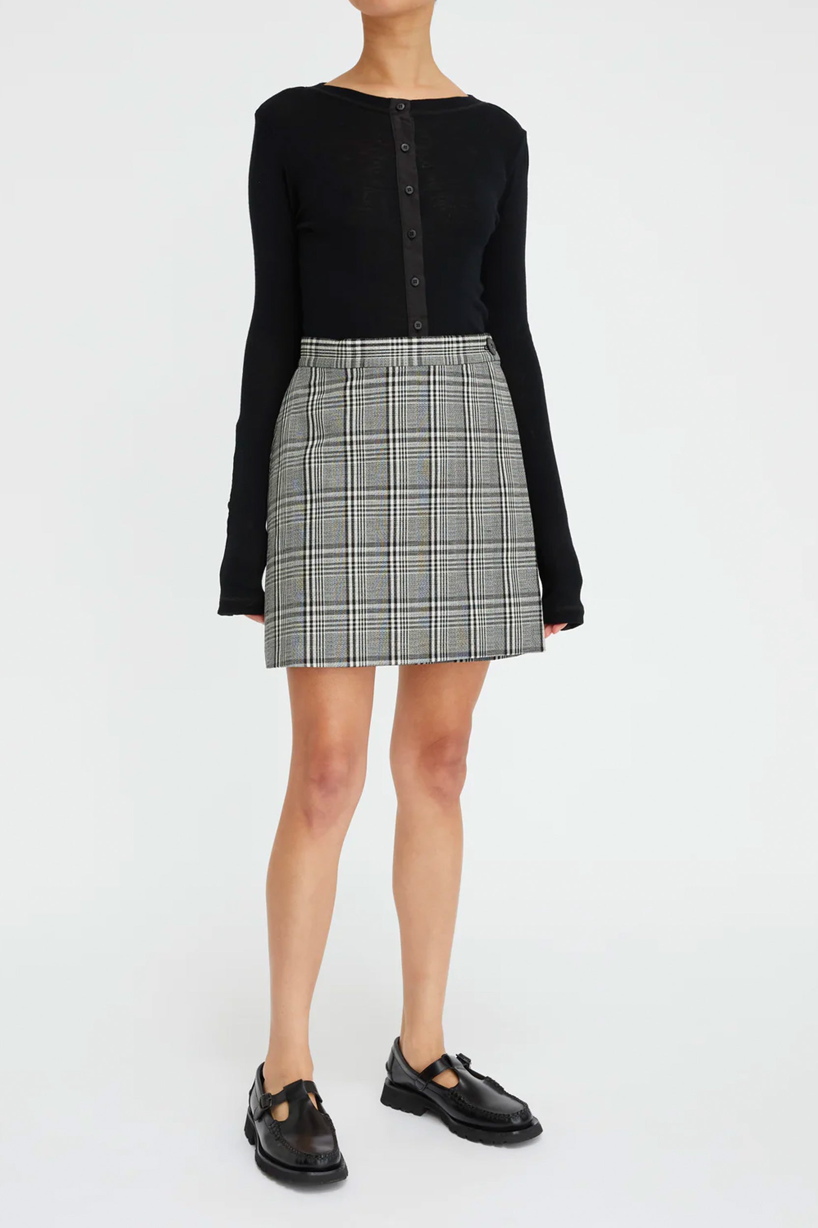 Leo Skirt in Black Check