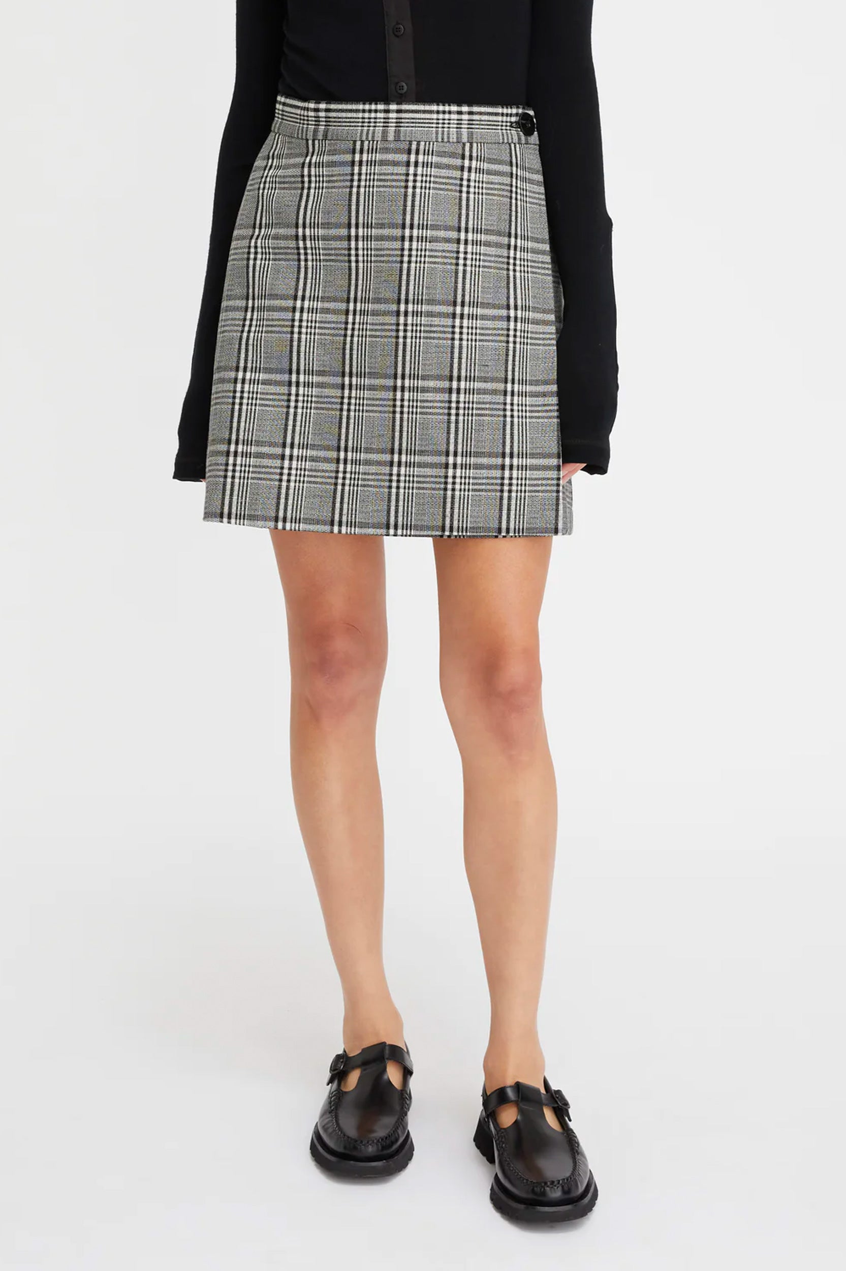 Leo Skirt in Black Check