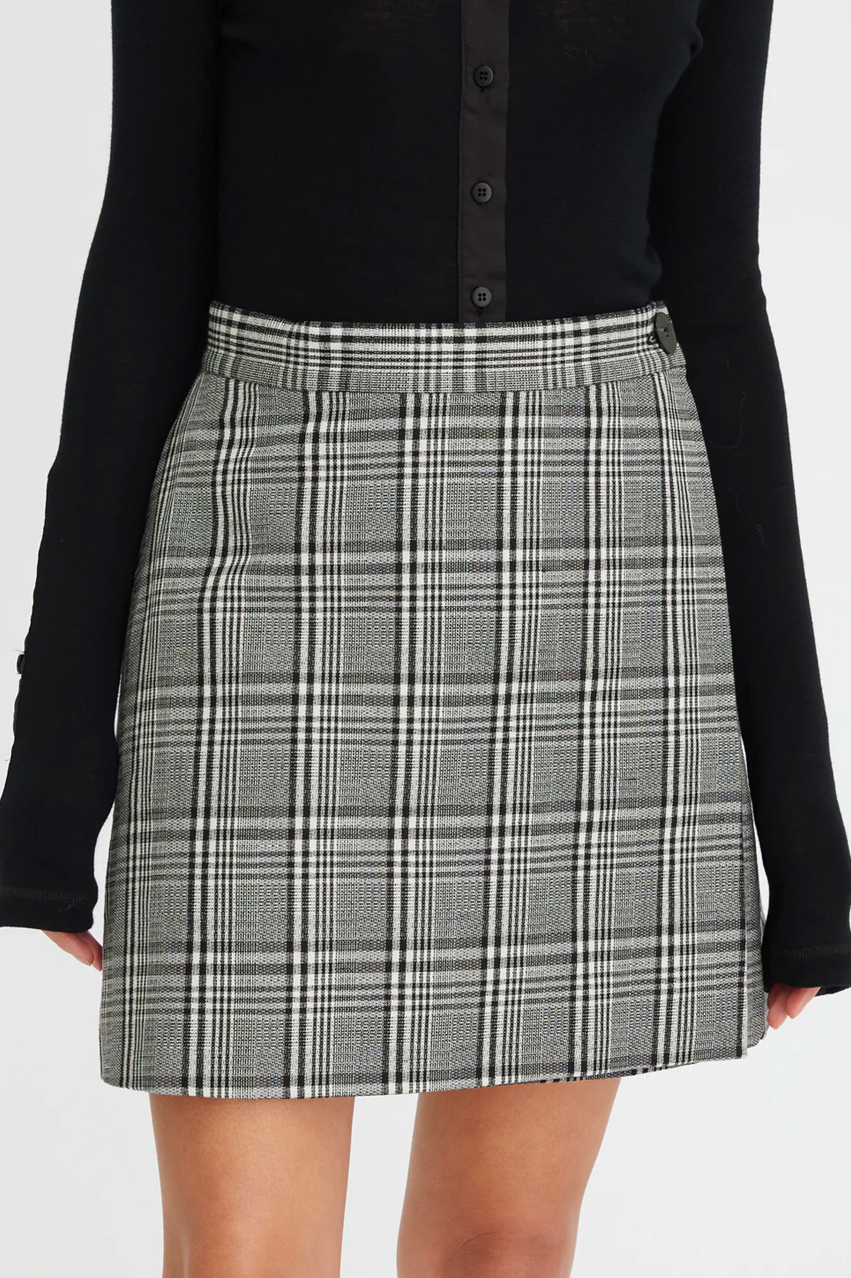 Leo Skirt in Black Check