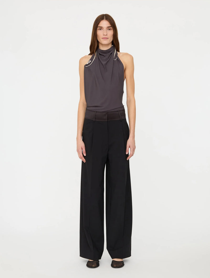 Levitate Halter Top in Charcoal