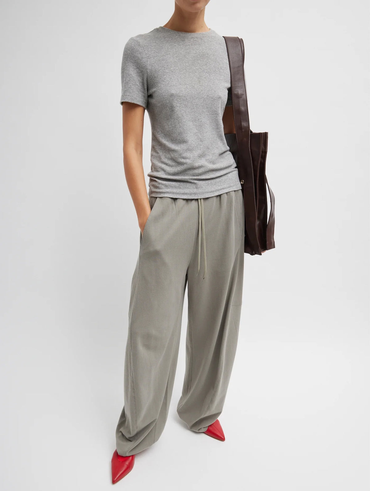 Light Weight Sweatshirting Short Winslow Pant in Dark Stone