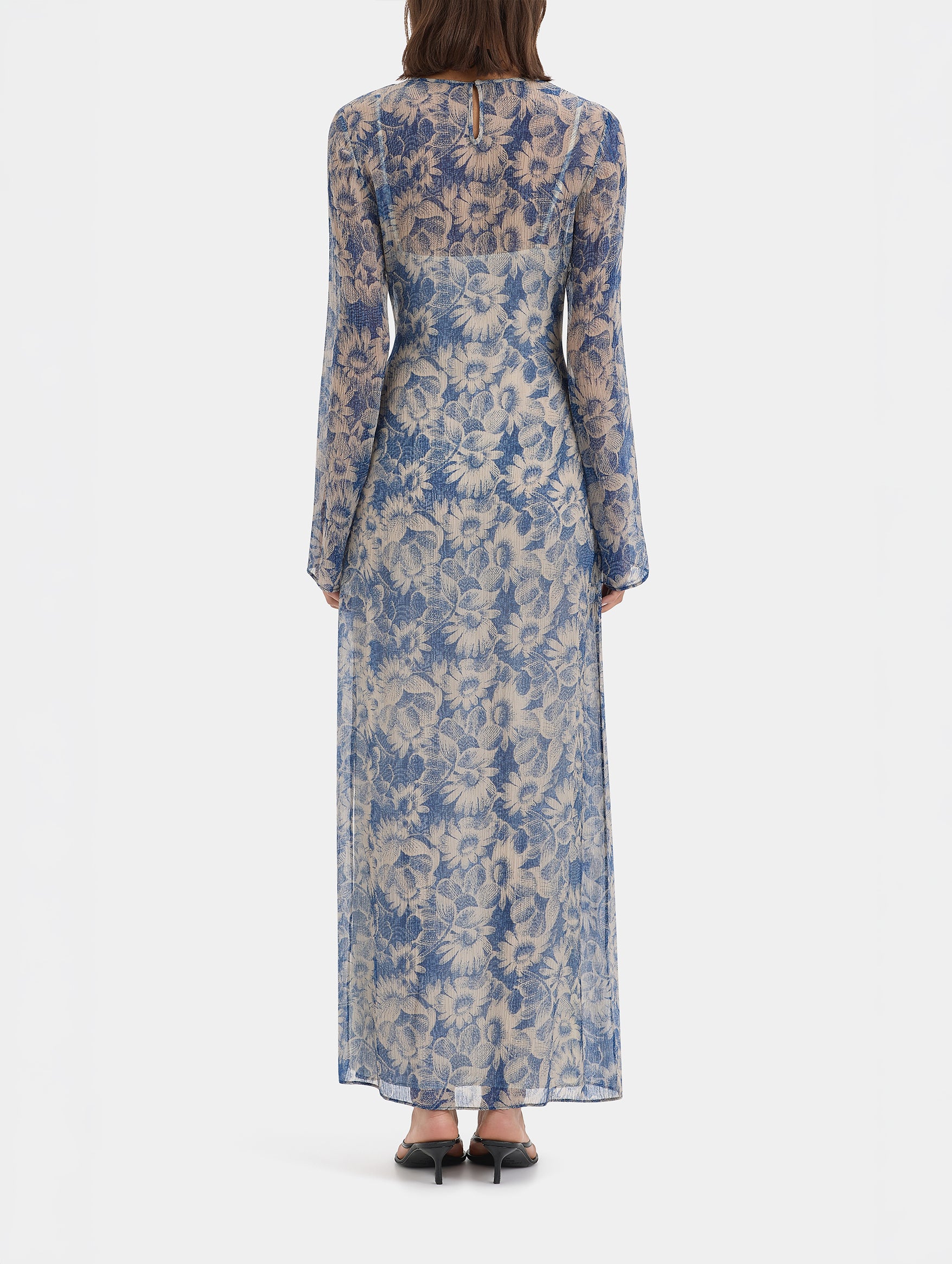 Lilia Long Sleeve Dress in Daisy Meadow