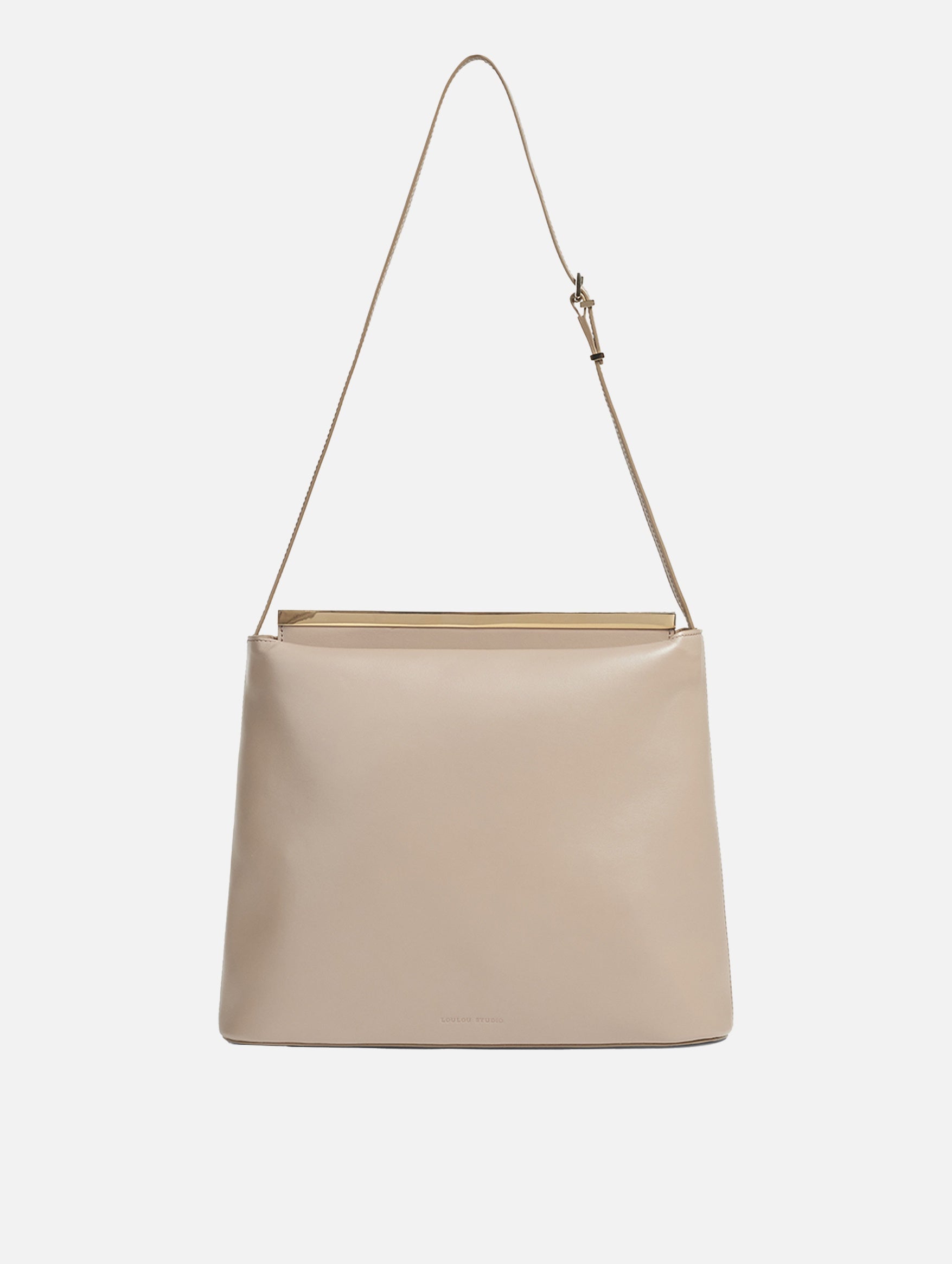 Linda Leather Shoulder Bag in Taupe