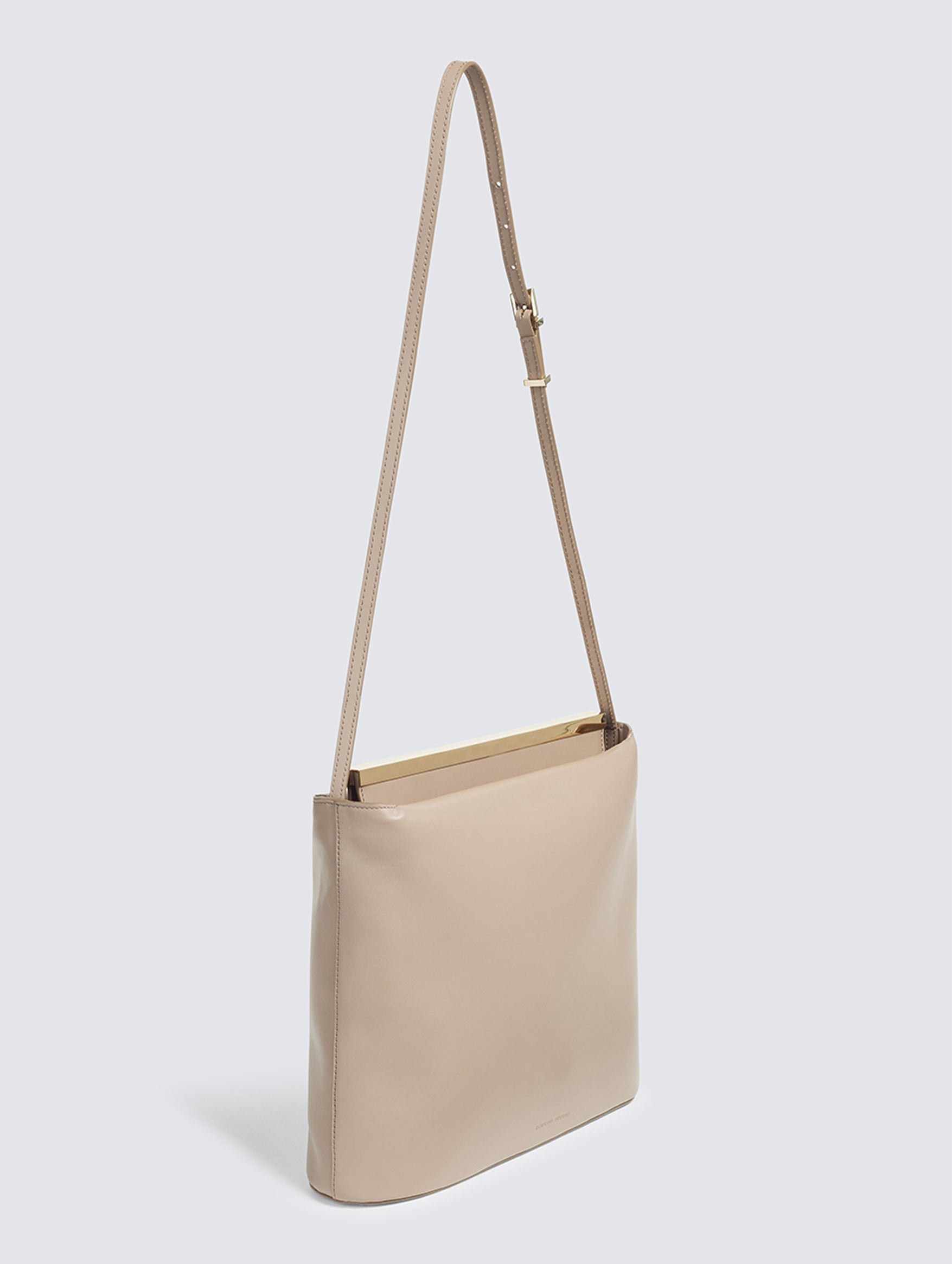 Linda Leather Shoulder Bag in Taupe