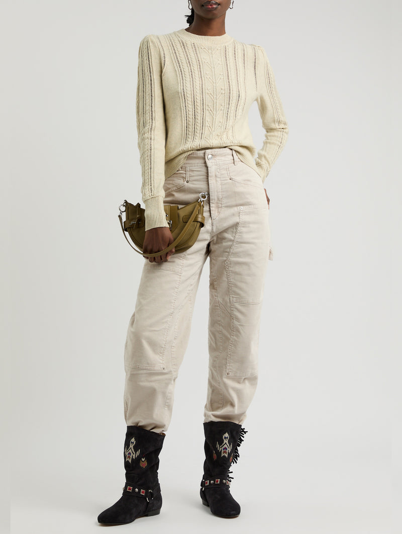 Lois Trousers in Ecru