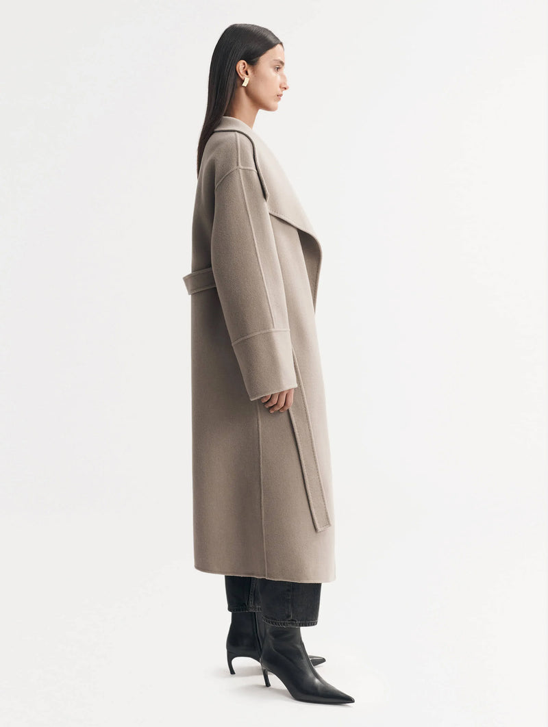 Long Coat in Dark Sand