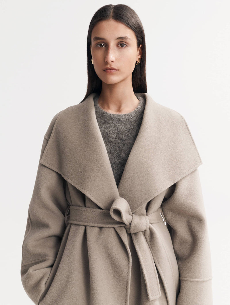 Long Coat in Dark Sand