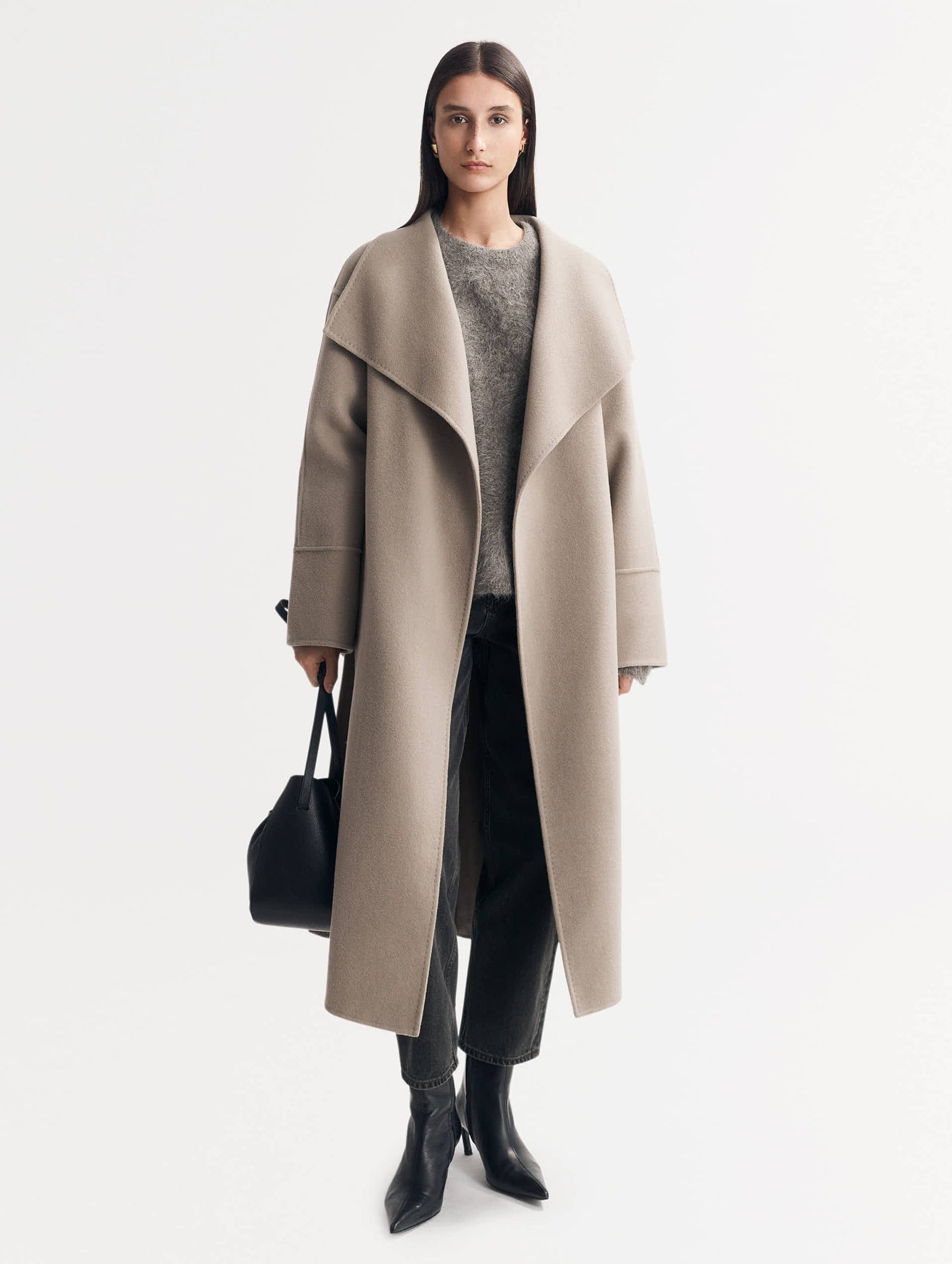 Long Coat in Dark Sand