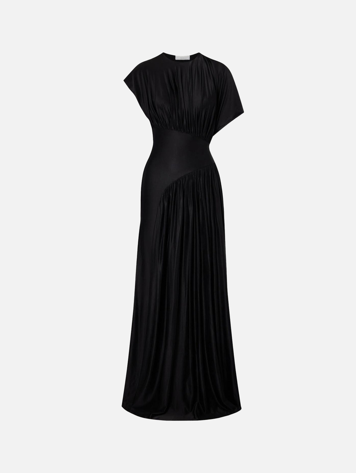 Long Dress With Ruched Details in Black
