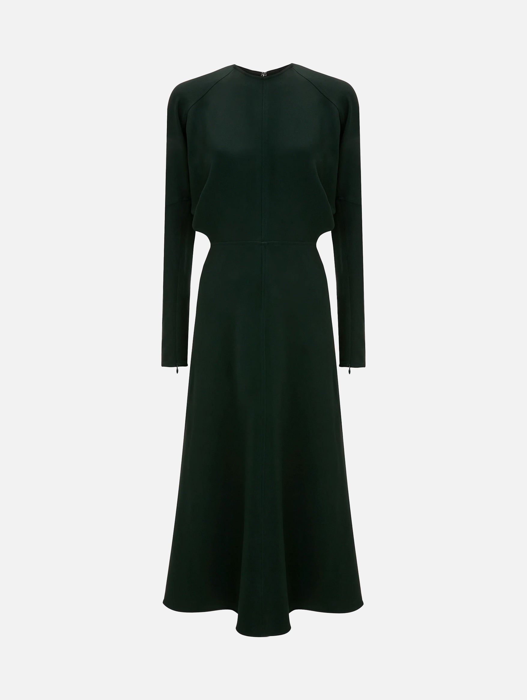 Long Sleeve Dolman Midi Dress in Dark Pine