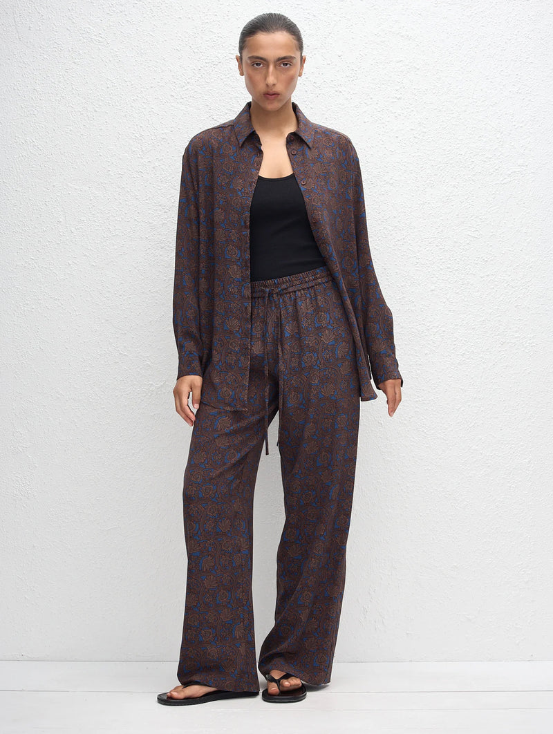 Long Sleeve Silk Shirt in Marrakesh