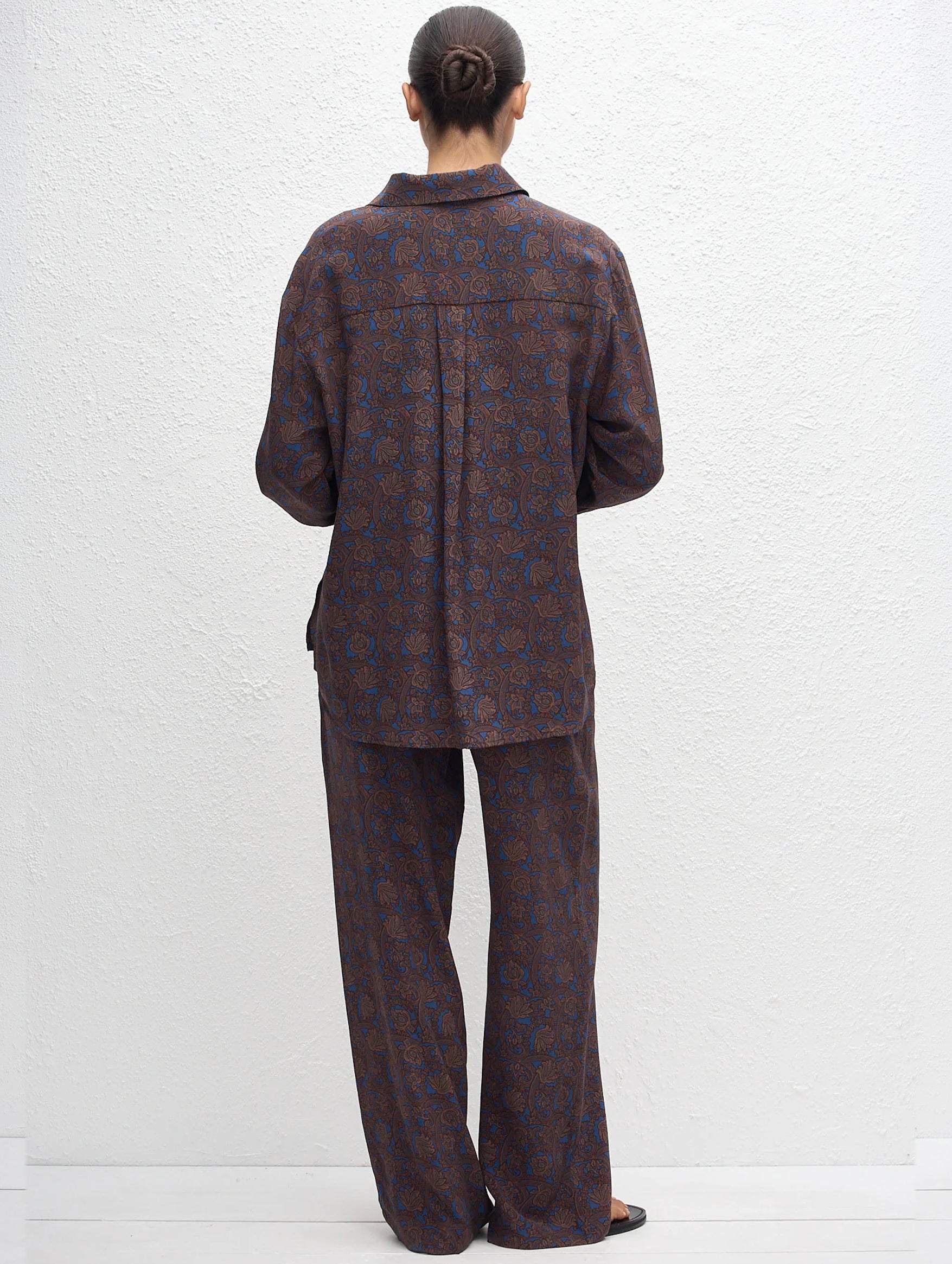 Long Sleeve Silk Shirt in Marrakesh