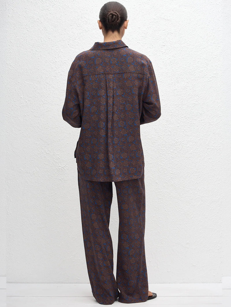 Long Sleeve Silk Shirt in Marrakesh