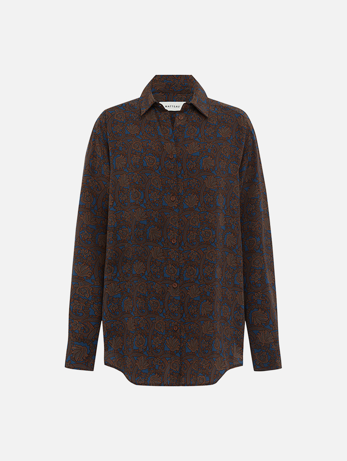 Long Sleeve Silk Shirt in Marrakesh