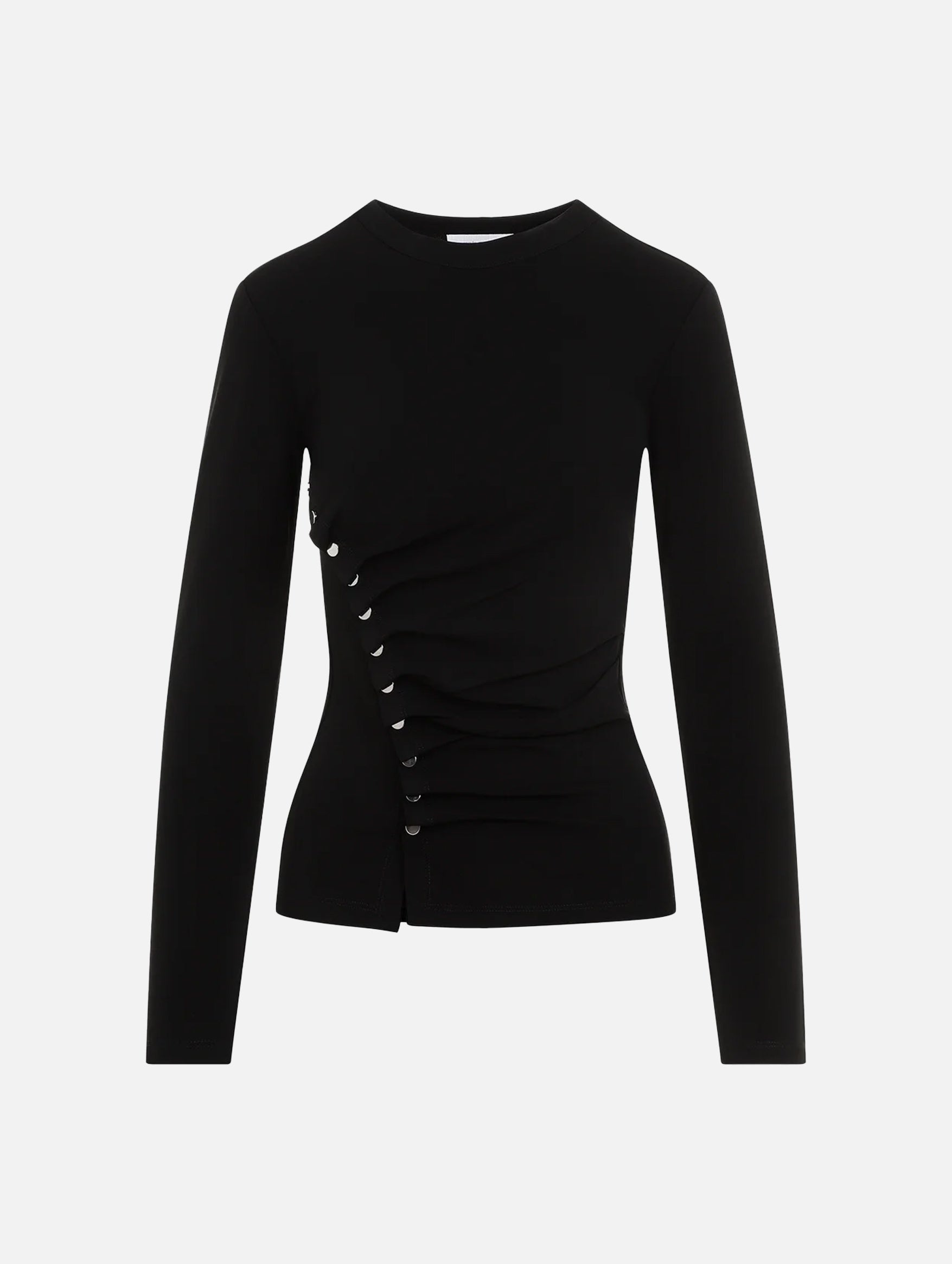 Drape Jersey Top in Black