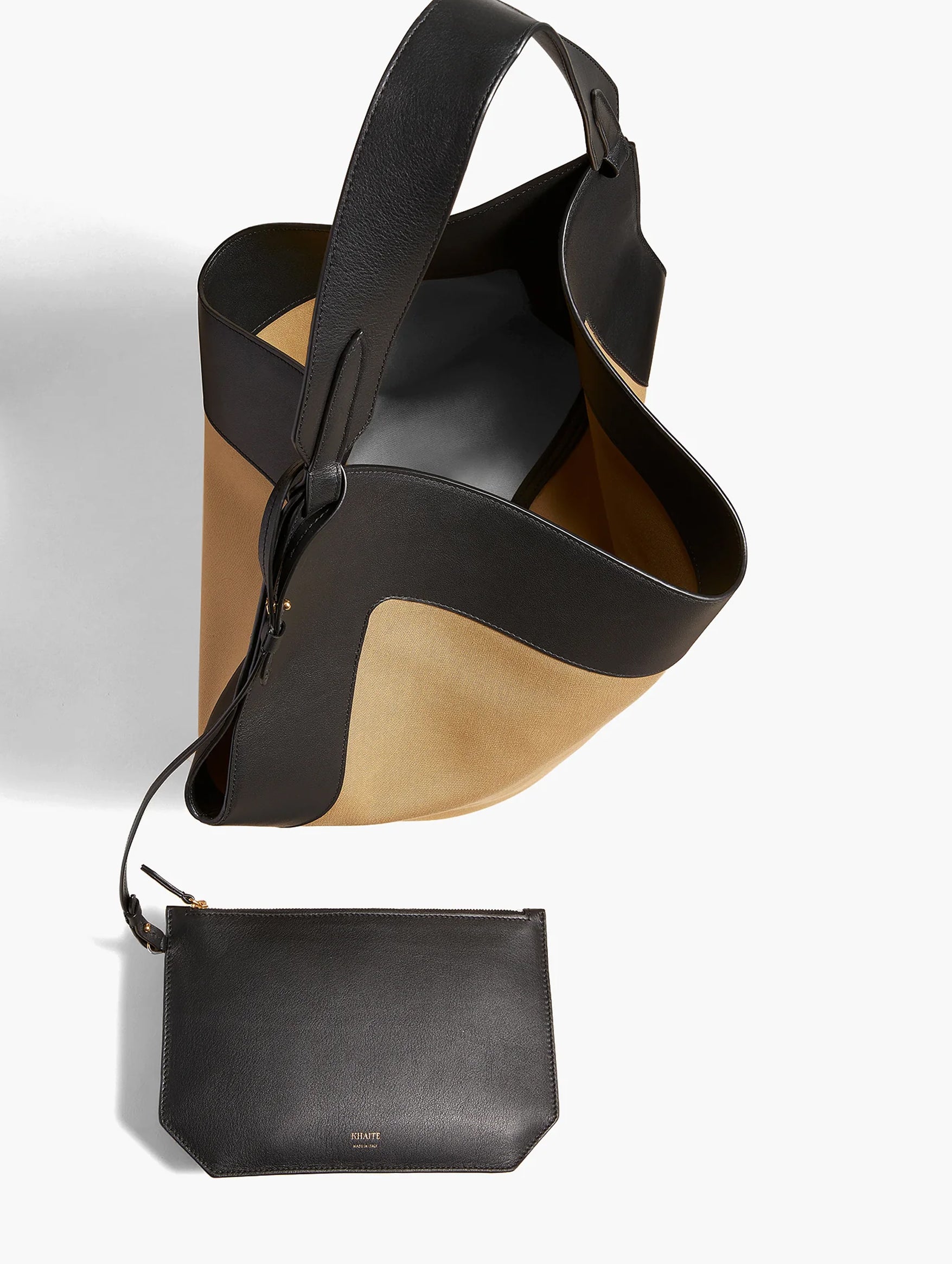 Medium Lotus Canvas Tote in Honey Black