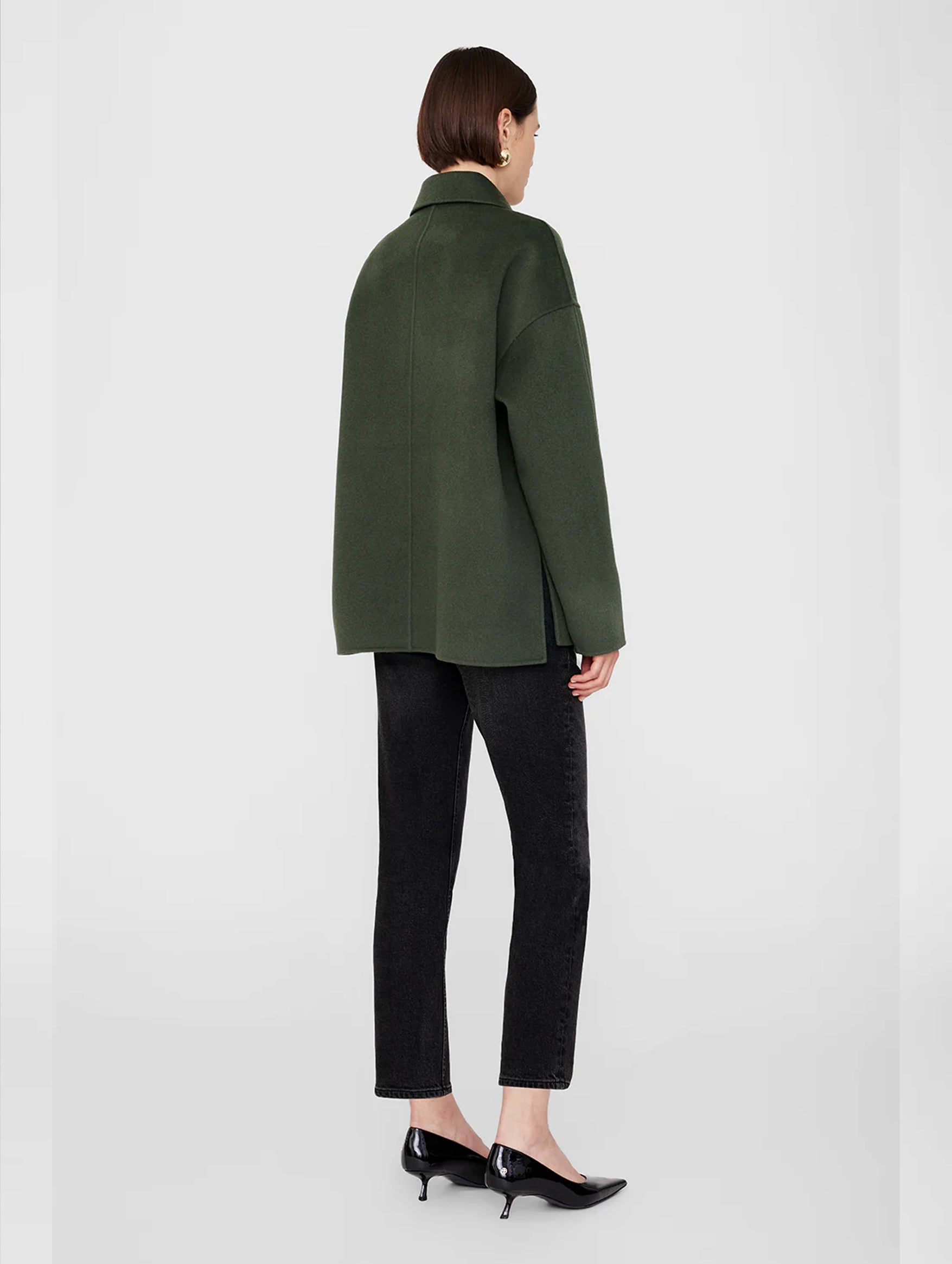 Luca Jacket in Olive Cashmere Blend