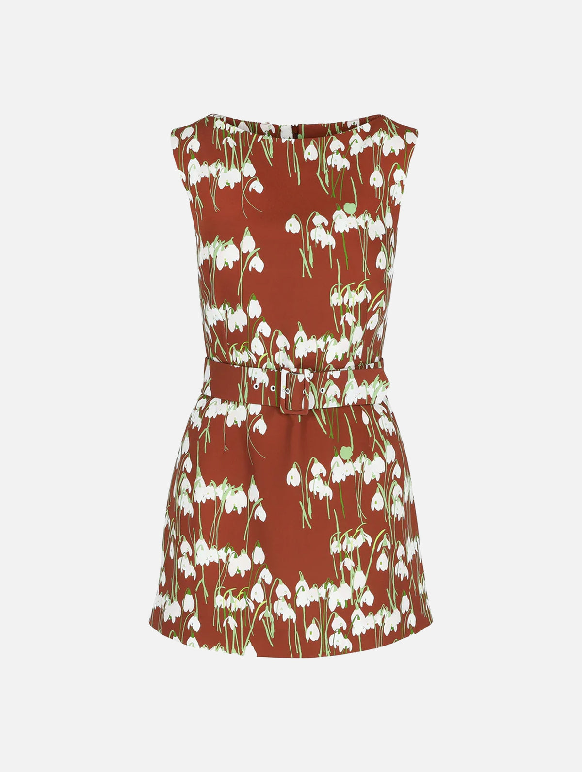 Lucille Mini Dress in Snowdrop Brown