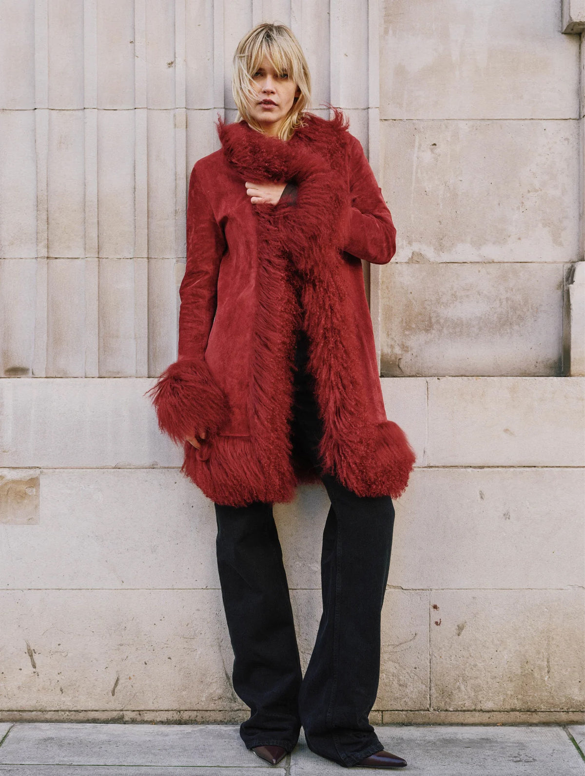 Lulu Coat in Cherry Red