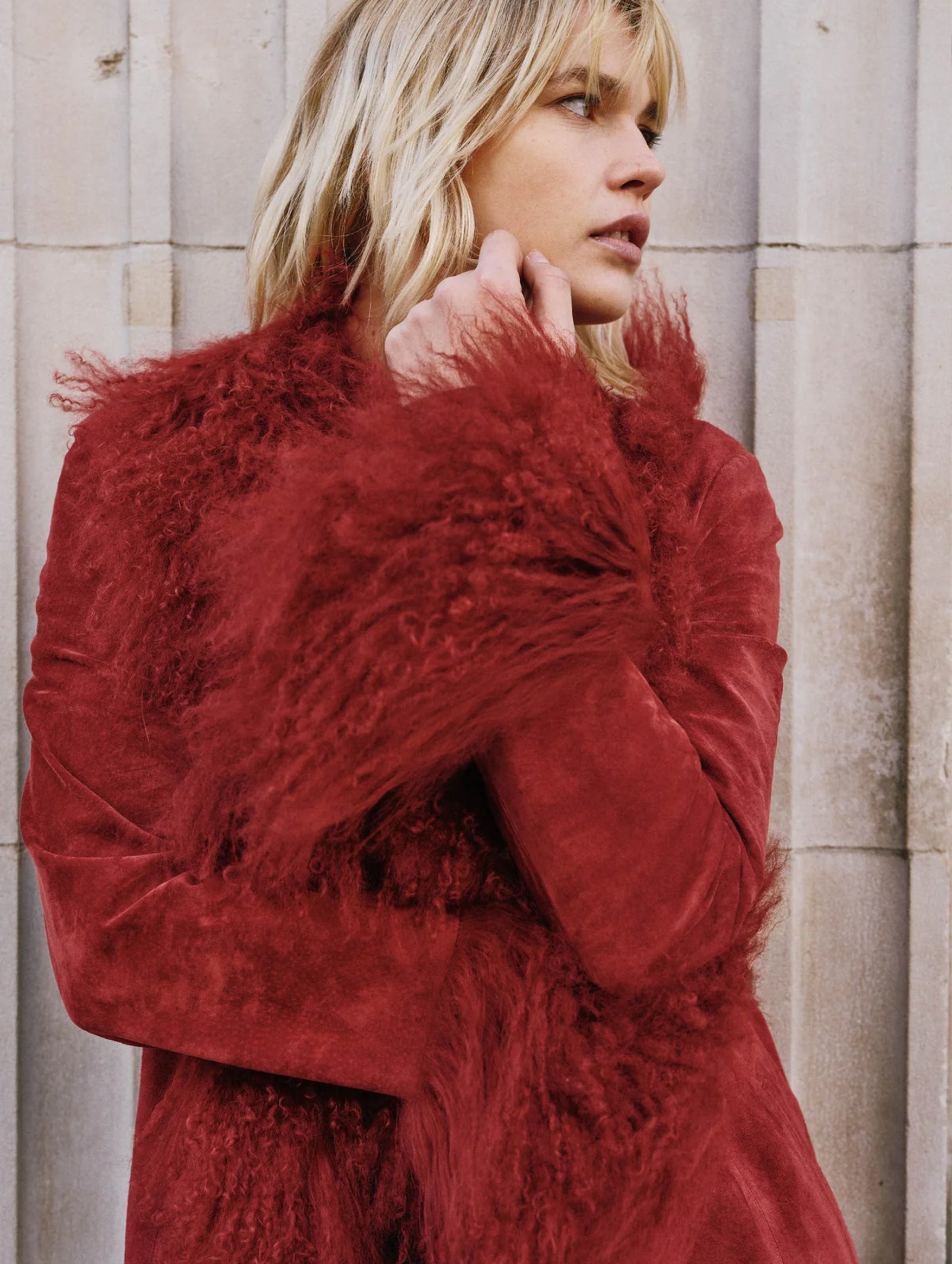 Lulu Coat in Cherry Red