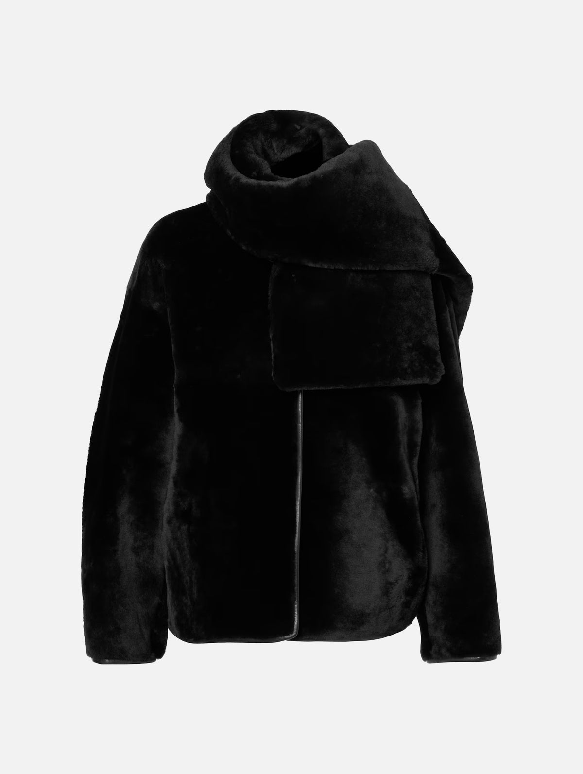 Lyra Versatile Shearling Jacket in Black