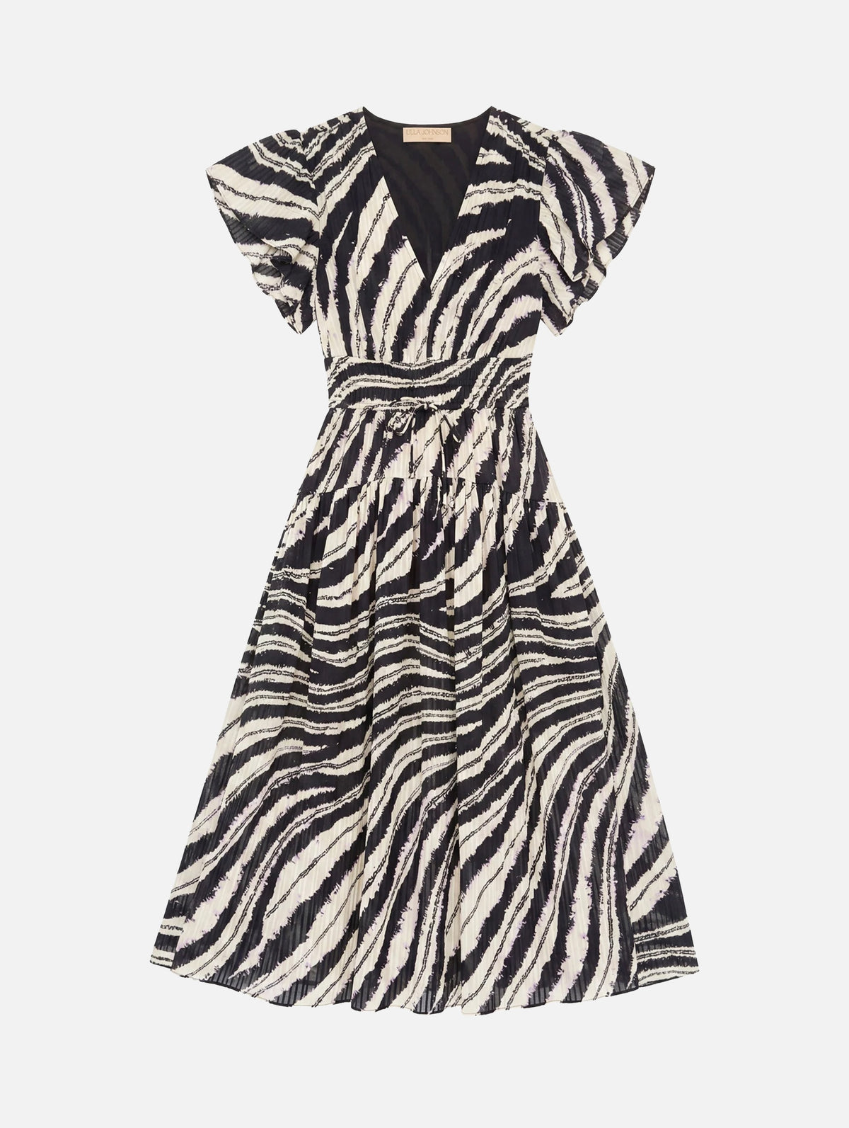 Lyria Cotton Dress in Shibori Wave