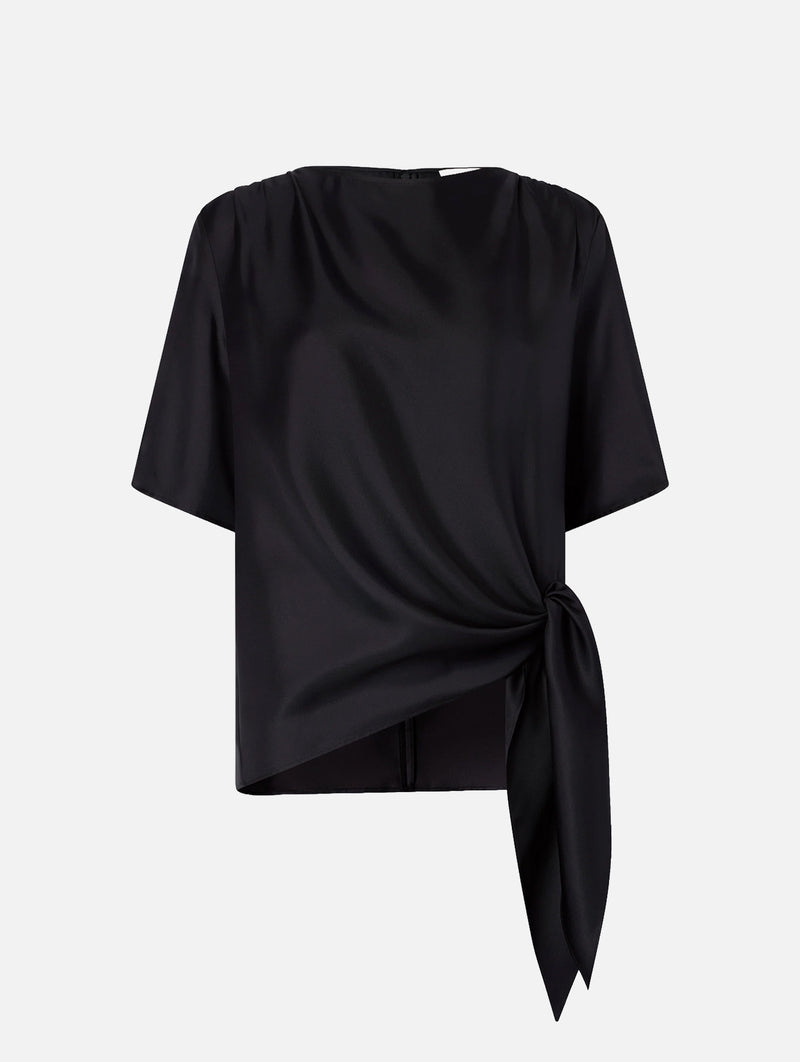 Mano Knotted Blouse in Black