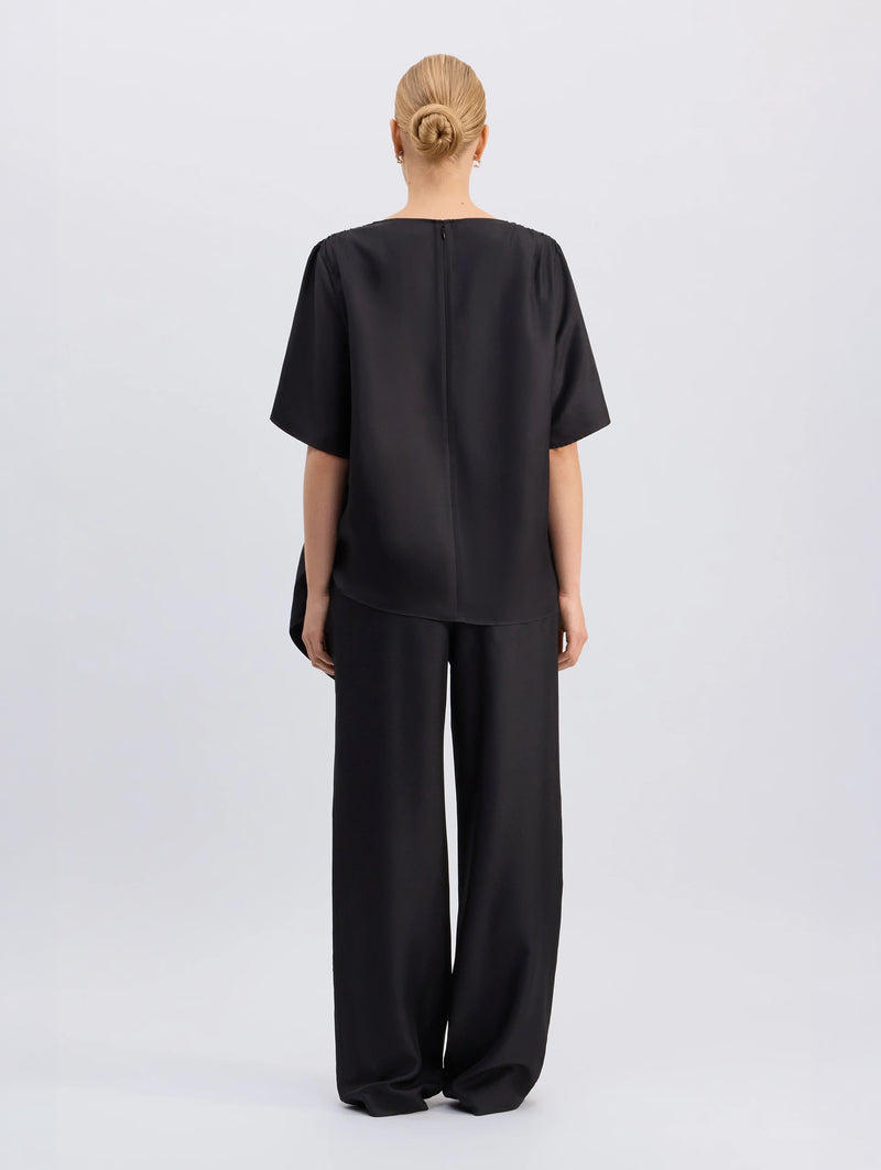 Mano Knotted Blouse in Black