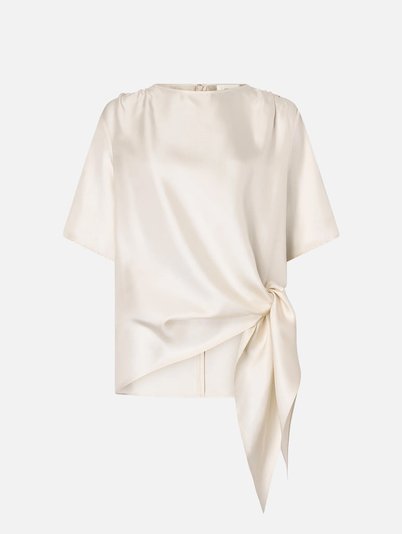 Mano Knotted Blouse in White