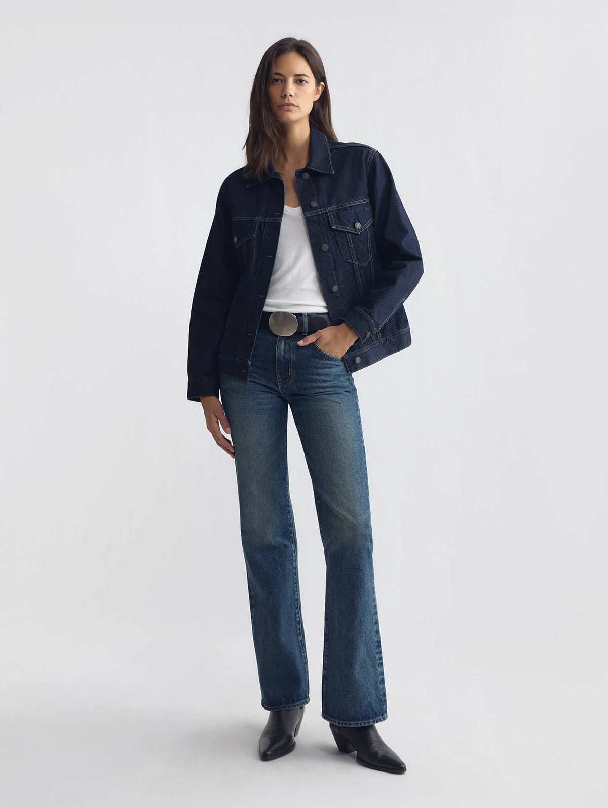 Marian Denim Jacket in Indigo Rinse