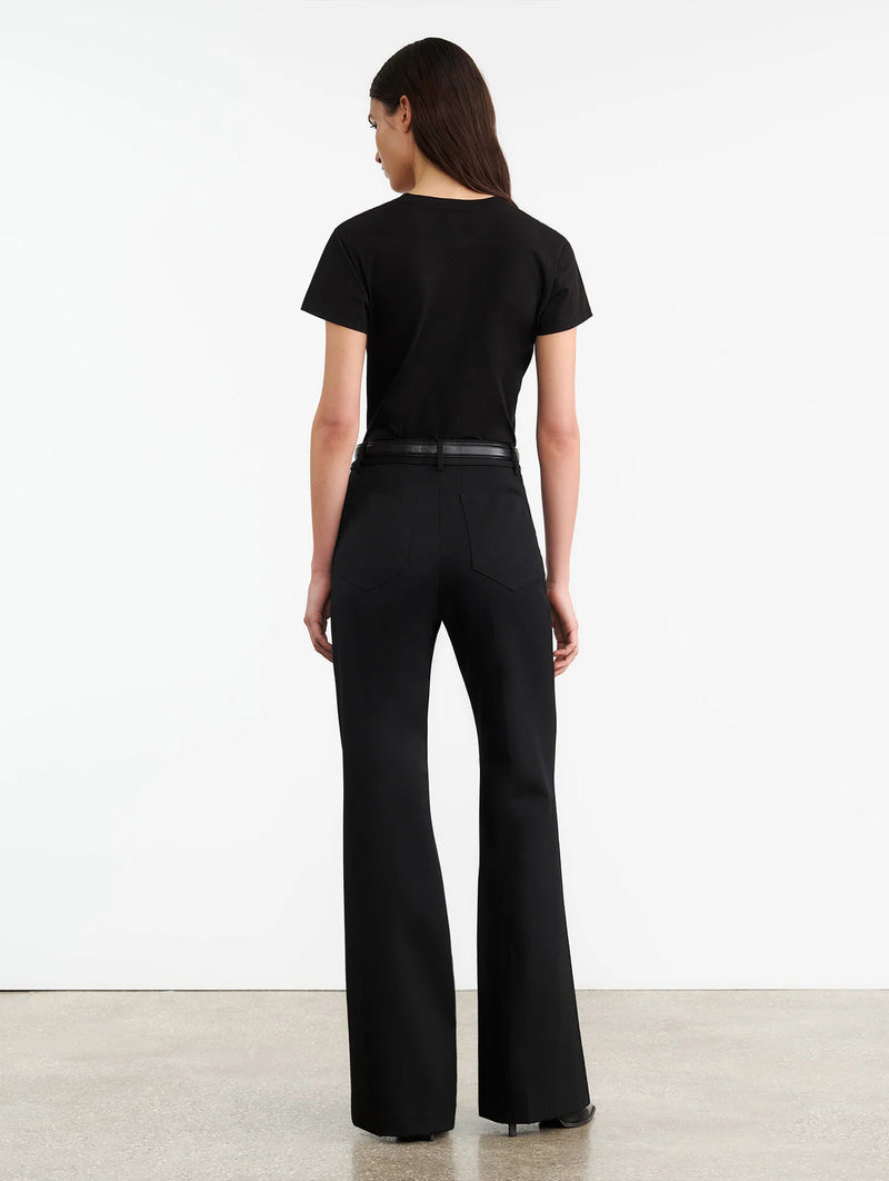Mariela Crewneck Tee in Jet Black