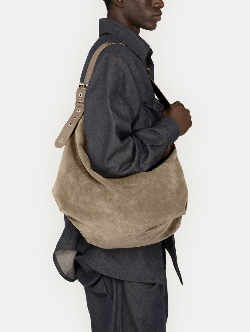 Maxime Large Shoulder Bag in Stone