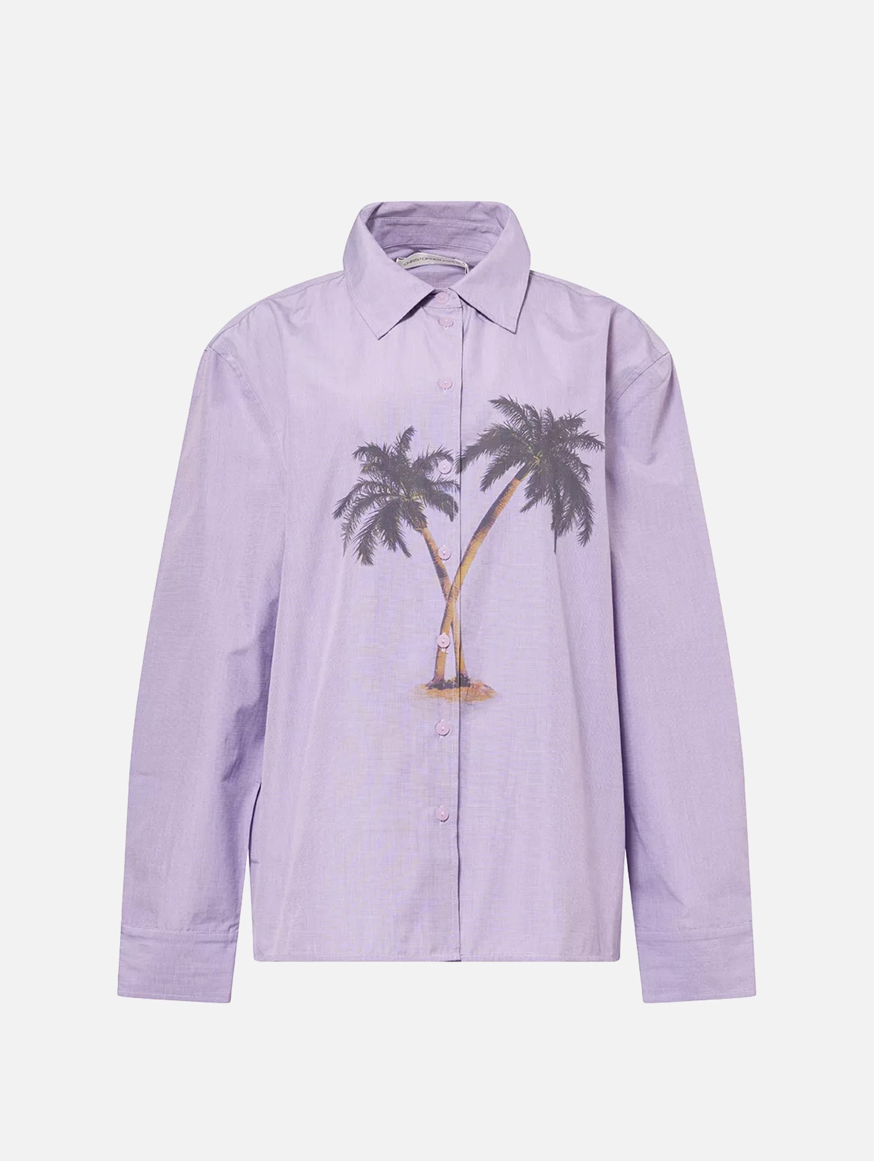 Mirage Palm Shirt in Lilac Palm Print