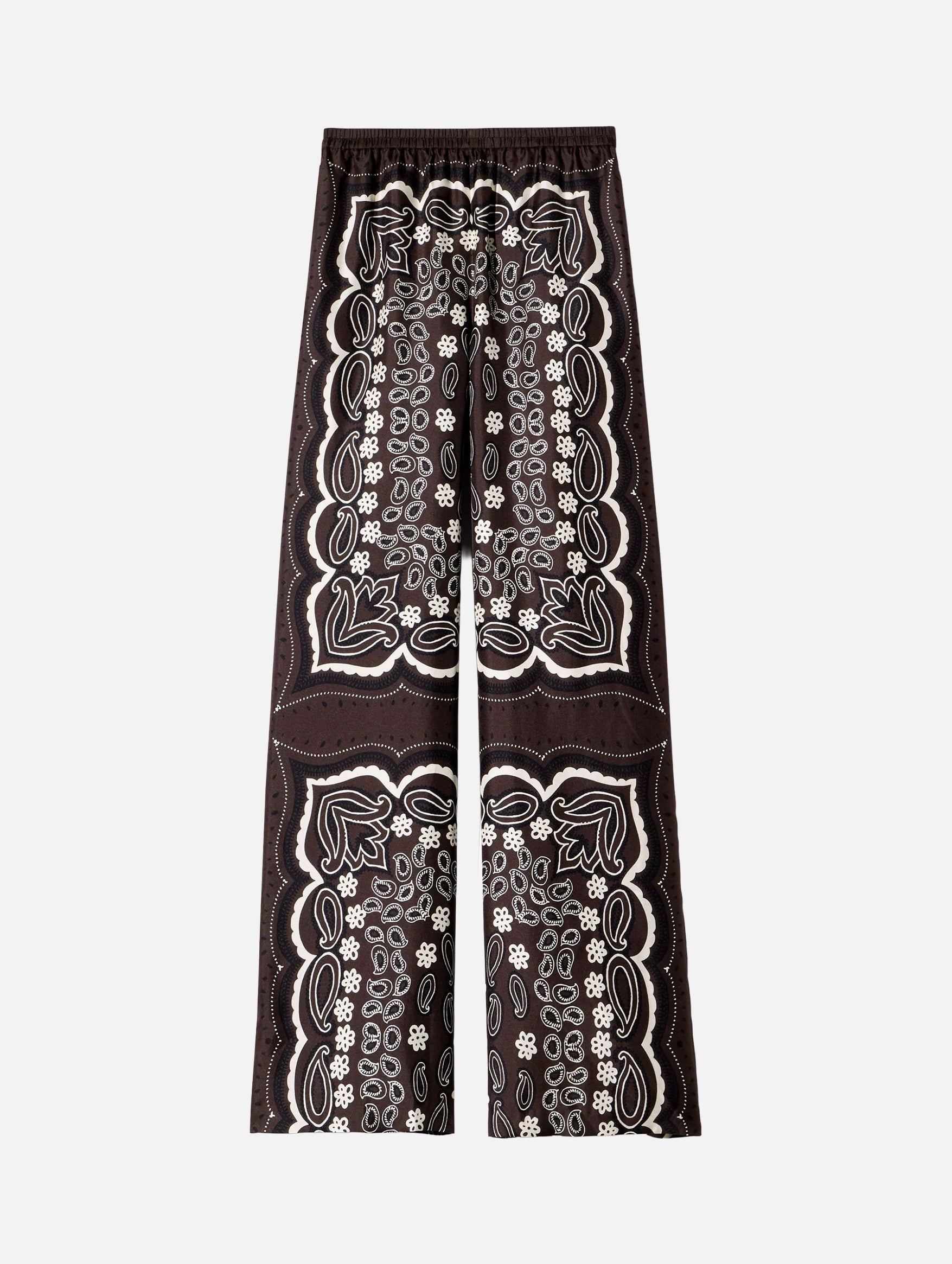 Morgan Pant in Brown Ivory Bandana Print