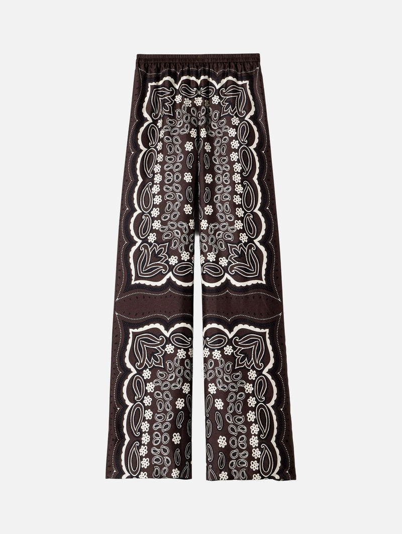 Morgan Pant in Brown Ivory Bandana Print