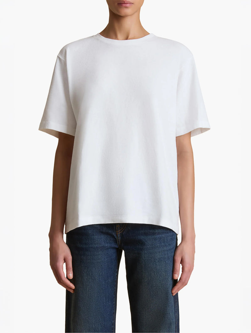 Mae Short Sleeve Tee Shirt in White