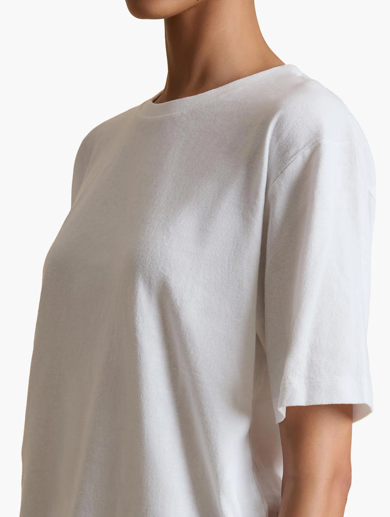 Mae Short Sleeve Tee Shirt in White