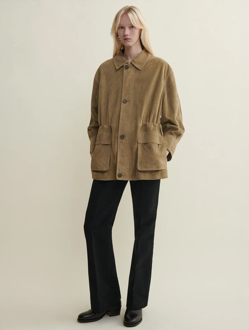 Maeve Suede Jacket in Olive