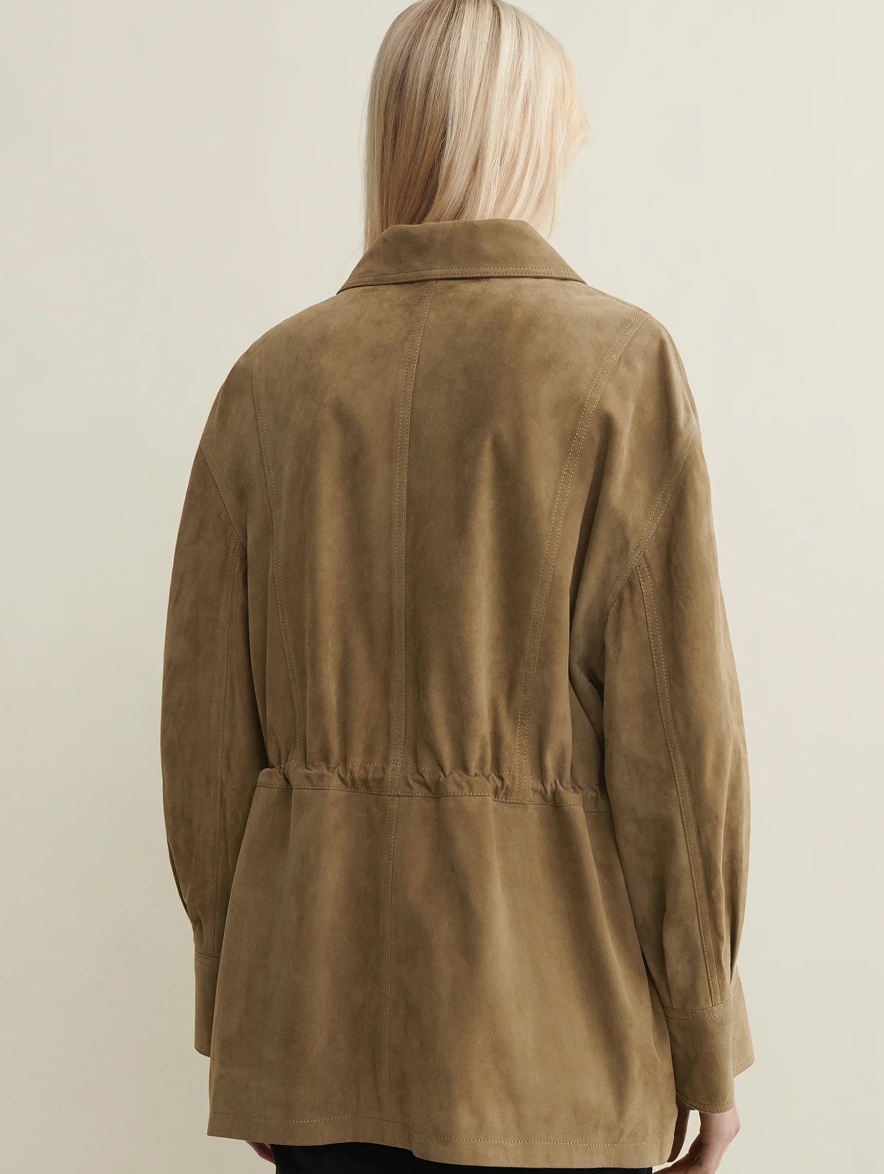Maeve Suede Jacket in Olive