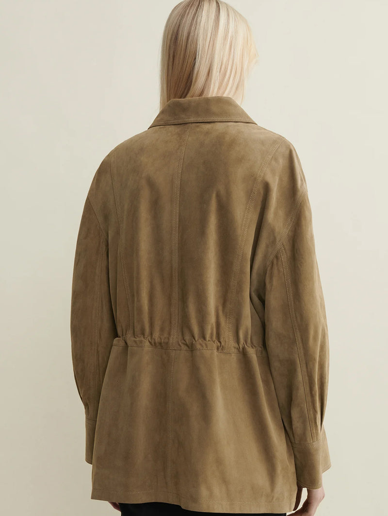 Maeve Suede Jacket in Olive