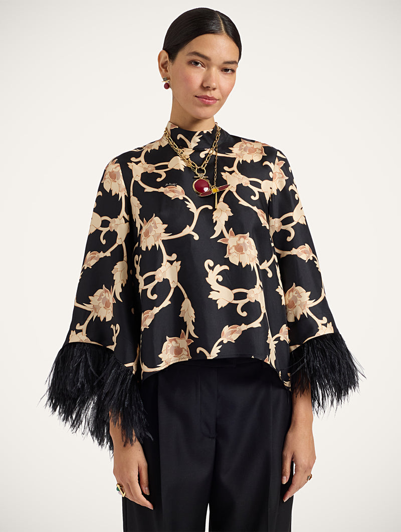 Make an Exit Top With Feathers in Buttercup
