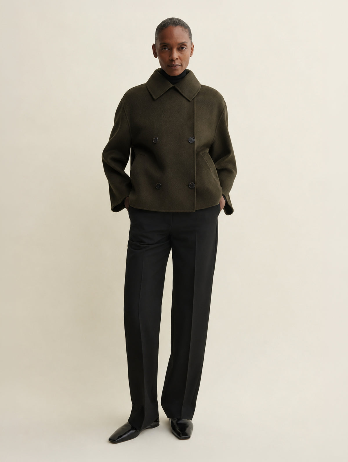 Manila Wool Jacket in Earth Green