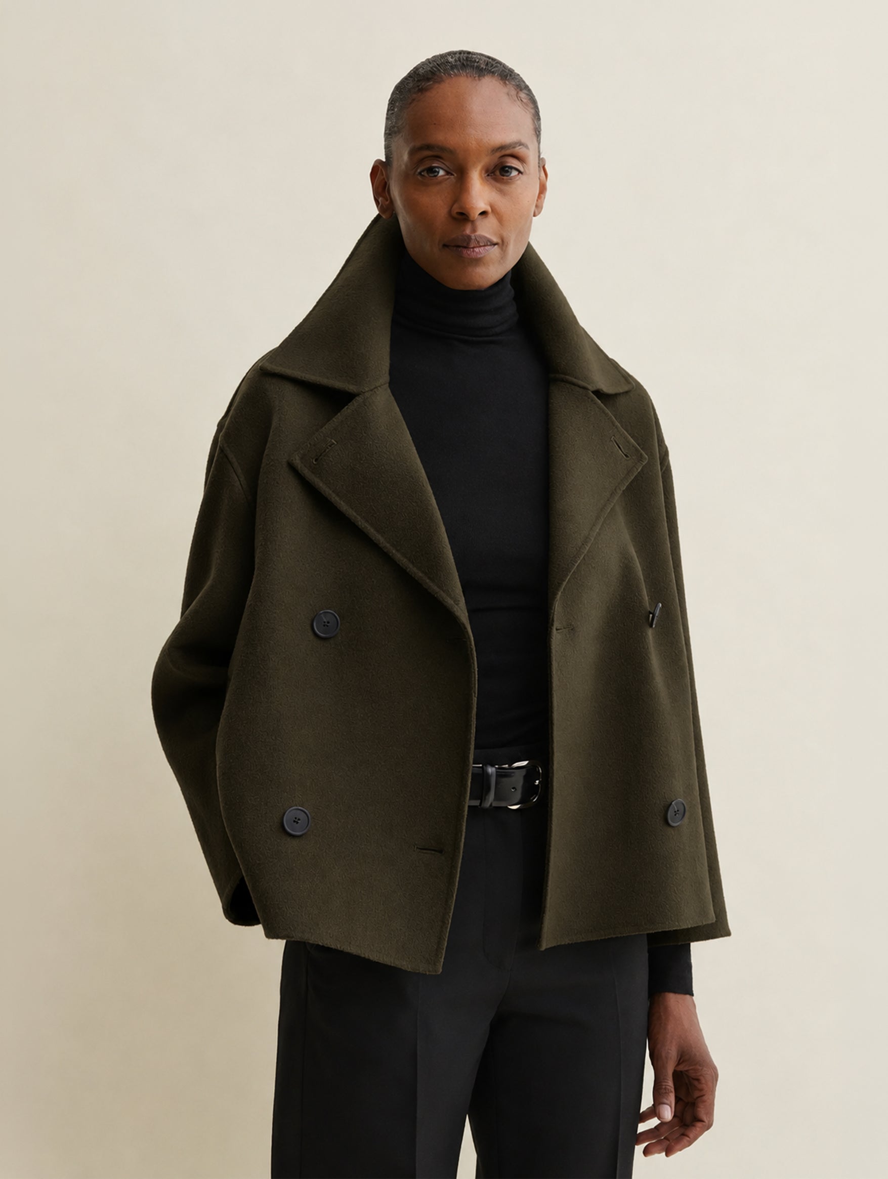 Manila Wool Jacket in Earth Green