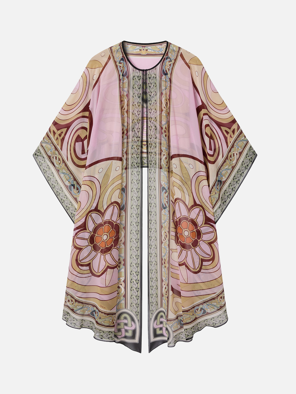 Maria Cape in Kells Swirl Placée Burgundy