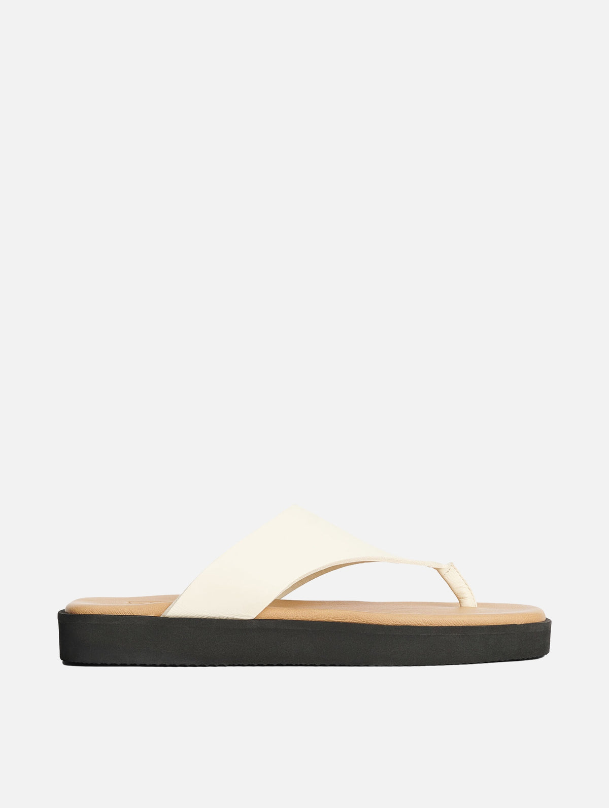 Marisol Leather Sandals in Cream