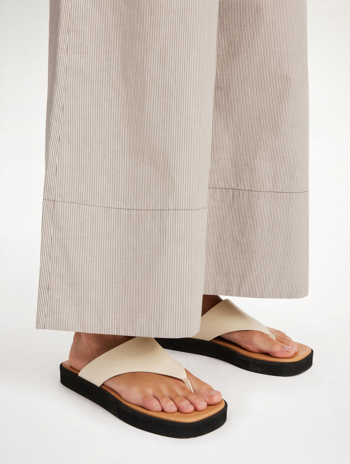 Marisol Leather Sandals in Cream