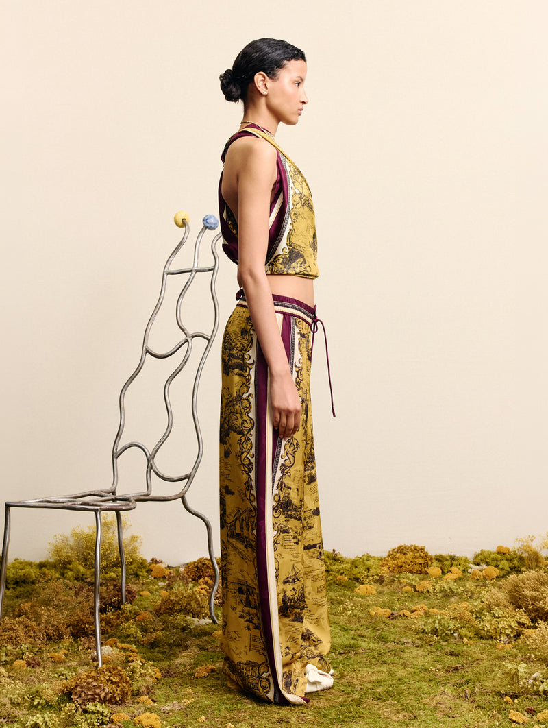Martos Pant in Gold Print