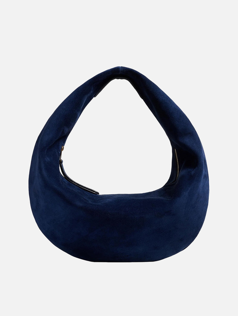 Medium Olivia Hobo Bag in Midnight Suede