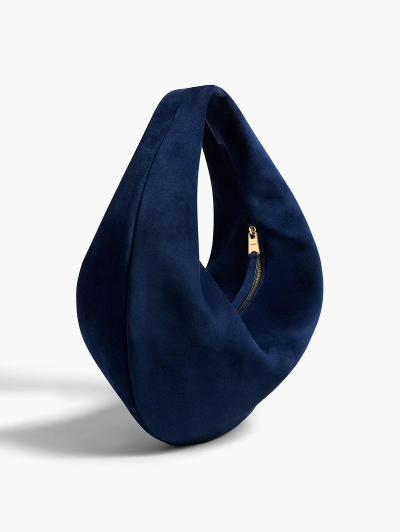 Medium Olivia Hobo Bag in Midnight Suede